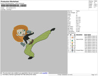 Kim Possible Embroidery File 4 size