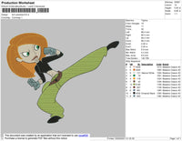 Kim Possible Embroidery File 4 size
