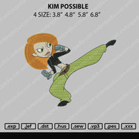 Kim Possible Embroidery File 4 size