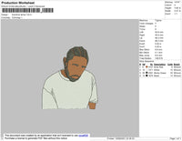 Kendrick Lamar Embroidery File 4 size