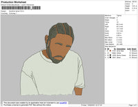 Kendrick Lamar Embroidery File 4 size