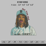 King Vons Embroidery File 4 size