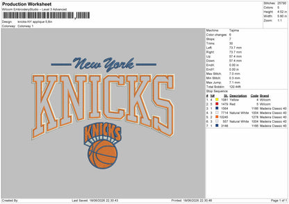 Knickstext App Embroidery Machine Design File 6 sizes