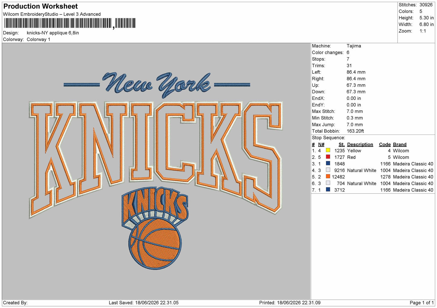 Knickstext App Embroidery Machine Design File 6 sizes