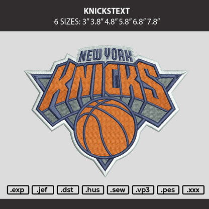Knickstext Embroidery Machine Design File 6 sizes