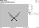 Knifes Cj Embroidery File 6 sizes