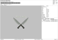 Knifes Cj Embroidery File 6 sizes