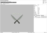 Knifes Cj Embroidery File 6 sizes