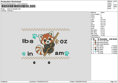 Koala Am Pm Embroidery 2 Files