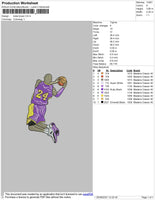 Kobe Bryan 002 Embroidery File 4 size