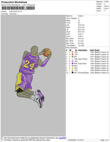 Kobe Bryan 002 Embroidery File 4 size