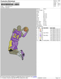 Kobe Bryan 002 Embroidery File 4 size