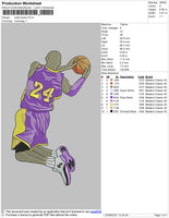 Kobe Bryan 002 Embroidery File 4 size