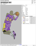 Kobe Bryan 002 Embroidery File 4 size