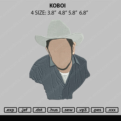 Koboi Embroidery File 4 size