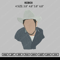 Koboi Embroidery File 4 size
