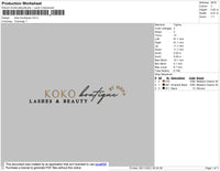 Koko Boutique Embroidery File 4 size
