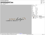 Koko Boutique Embroidery File 4 size
