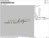Koko Boutique Embroidery File 4 size