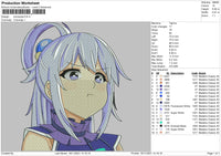 Konosuba Embroidery File 4 size