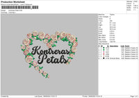 Petals Flowers Embroidery File 6 sizes