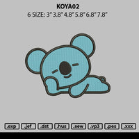 Koya02 Embroidery File 6 sizes