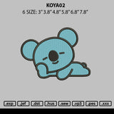 Koya02 Embroidery File 6 sizes