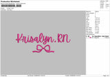 Krisalyn Embroidery Design File