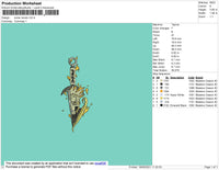 Kunai Naruto Embroidery File 8 size
