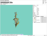 Kunai Naruto Embroidery File 8 size