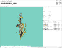 Kunai Naruto Embroidery File 8 size