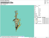 Kunai Naruto Embroidery File 8 size