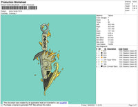 Kunai Naruto Embroidery File 8 size