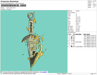 Kunai Naruto Embroidery File 8 size