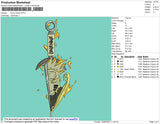 Kunai Naruto Embroidery File 8 size