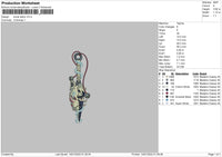 Kunai Tattoo Embroidery File 4 size