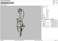 Kunai Tattoo Embroidery File 4 size