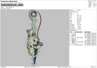 Kunai Tattoo Embroidery File 4 size