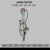 Kunai Tattoo Embroidery File 4 size