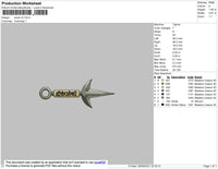 Kunai V2 Embroidery File 4 size