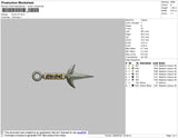 Kunai V2 Embroidery File 4 size