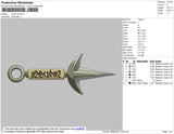 Kunai V2 Embroidery File 4 size