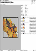 Kurama Naruto 02 Embroidery File 4 size