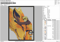 Kurama Naruto 02 Embroidery File 4 size