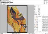 Kurama Naruto 02 Embroidery File 4 size
