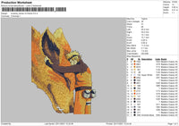 Kurama Naruto Embroidery File 4 size