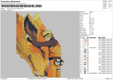 Kurama Naruto Embroidery File 4 size