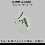 Kurama Naruto 02 Embroidery File 4 size