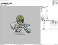Kurapika Embroidery File 4 size