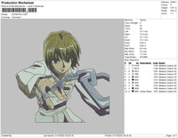 Kurapika Embroidery File 4 size